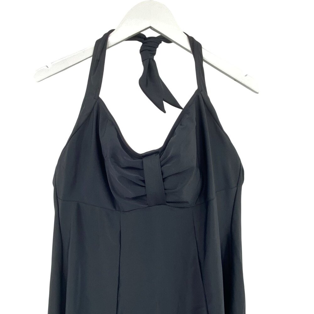 Carol Wior Black women's swim dress Size 16 USA Halter neck USA Slimming - Picture 2 of 11